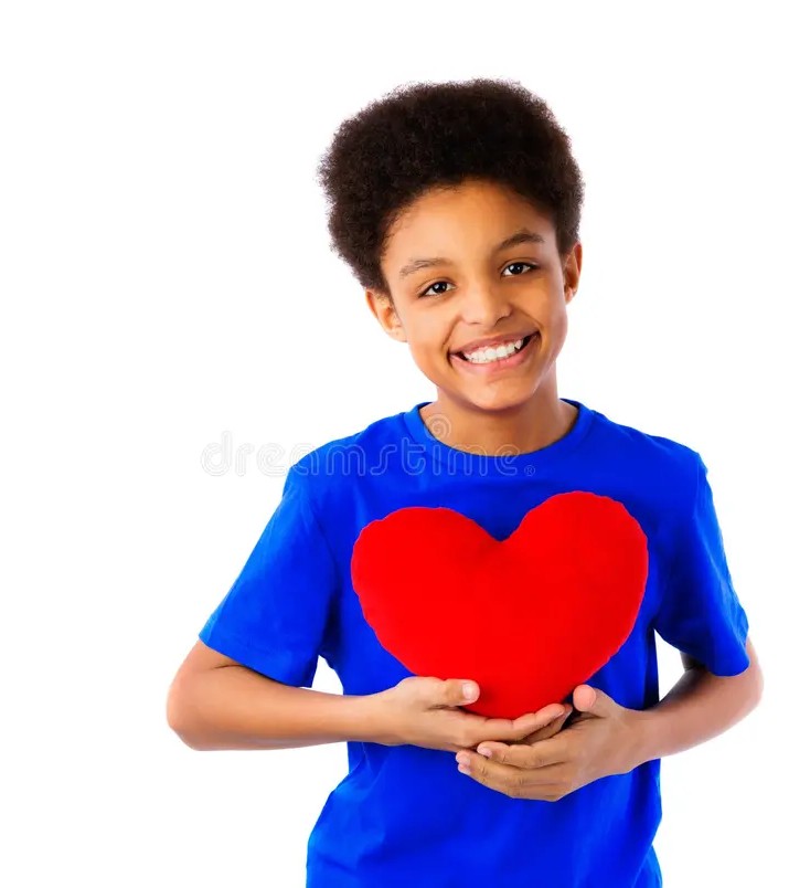 Child holding heart
